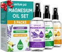 Venture Pal 3-Pack Topical Magnesium Oil Spray Set for Feet – Ιδανικό δώρο για χαλάρωση, καλύτερο ύπνο, ανακούφιση μυών για τα πόδια & αρθρώσεις, υγιή μαλλιά & δέρμα. Γρήγορη απορρόφηση, μη λιπαρή