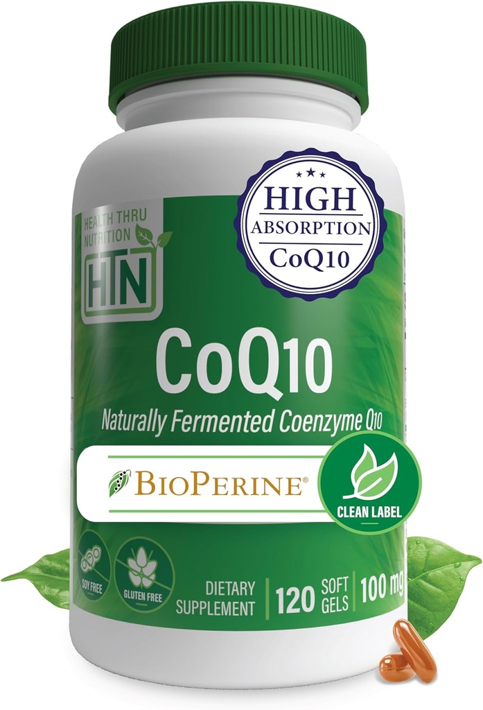 Health Thru Nutrition CoQ-10 100mg με BioPerine 120 Softgels 