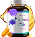Black Seed Oil Capses - Ψυχρή πίεση Nigella Sativa (Τουρκικά) Thymoquinone, Μαύρο Cumin Nigella Sativa Seed Oil, 100% Υγρό Καθαρό Μαύρο Έλαιο 120 Count, 500mg ανά κάψουλα, Made in USA
