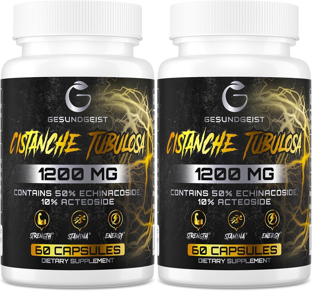 Cistanche Tubulosa Extract -1200mg ανά υπηρεσία,50% Echinacoside,10% Acteoside, Vegan,Gluten Free(2 Pack)