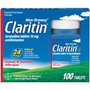 Claritin Αλλεργία Ιατρική για ενήλικες, 24- ώρες μη- υπνηλία Λοραταδίνη 10 mg χάπια, Αντιισταμινικά, 100 δισκία