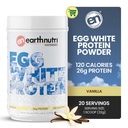 EarthNutri - αυγό λευκό πρωτεΐνη συμπλήρωμα σκόνης για Pre, Intra ή Post προπόνηση, 26g πρωτεΐνης ανά υπηρεσία, υποστηρίζει μυϊκή δύναμη & ανάκτηση, καμία τεχνητή πρόσθετα - Vanilla 20 εξυπηρετούν (640g)