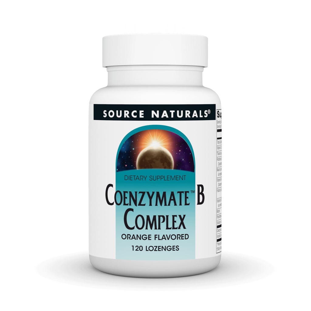 Source Naturals Coenzymate B Complex - Πορτοκαλί Γεύση που Λιώνει στο Στόμα - Β Βιταμίνες - 120 Lozenges