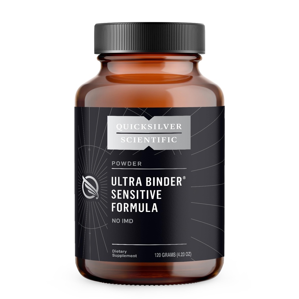 Quicksilver Scientific Ultra Binder Sensitive Formula - συμπλήρωμα υγείας με ενεργοποιημένο άνθρακα, πηλός Bentonite - σκόνη στήριξης καθαρισμού (120g)
