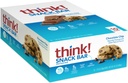 think! Protein Bars with Chicory Root for Fiber, Digestive Support, Gluten Free with Whey Protein Isolate, Chocolate Chip, Snack Bars without Artificial Sweeteners, 1.4 Oz (10 Count)