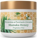 Green Leaf Naturals Manuka Honey Eczema Cream Ενυδατική Lotion Fragrance Free for Psoriasis Relief - Ichy, Dry Skin Aintment - Skin Soothing Moisturizer - Body & Face Cream - Παιδιά & Ενήλικες 4oz