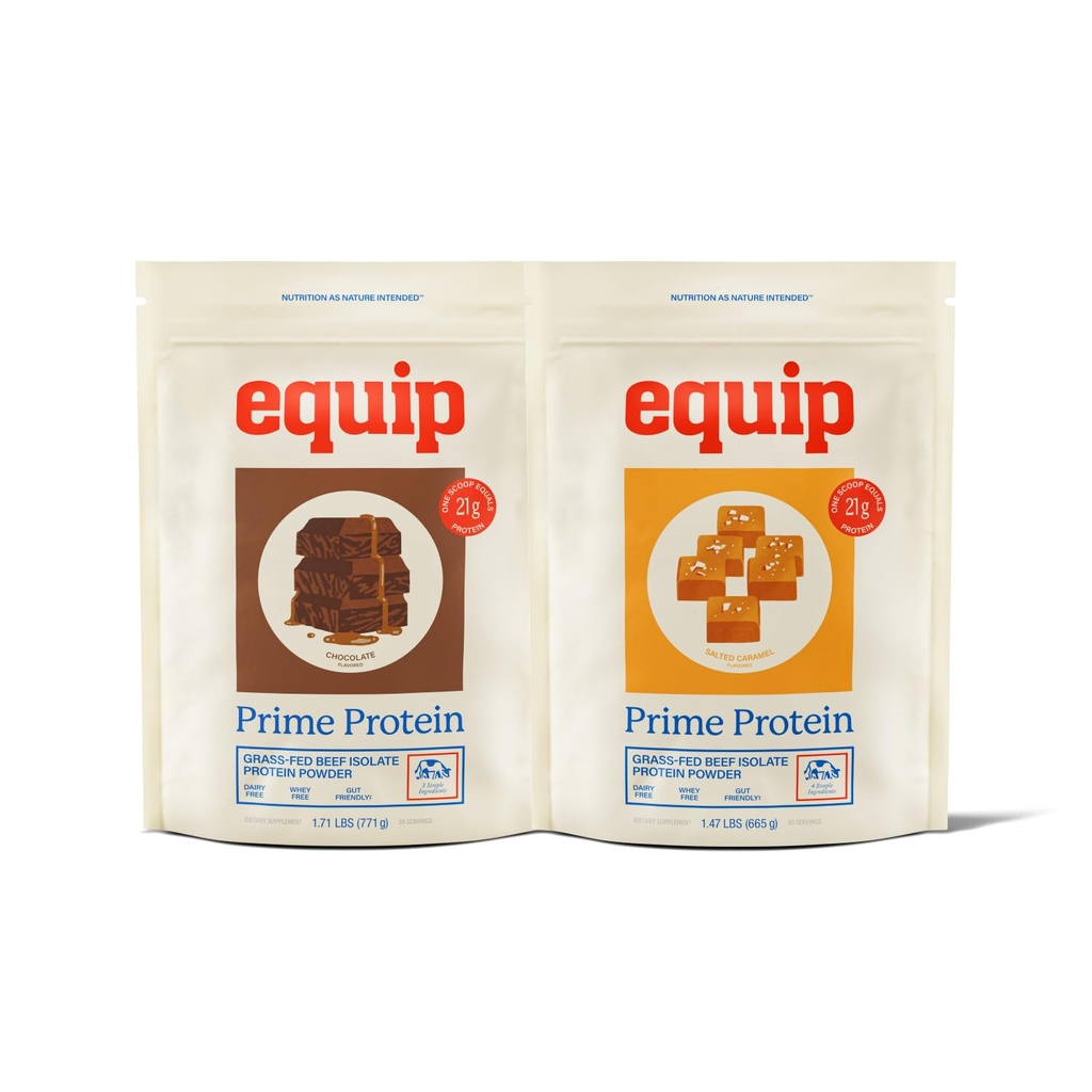 Equip Foods Πρωτεϊνική Σκόνη Σοκολάτα & Πρωτεϊνική Σκόνη Αλατισμένη Καραμέλ