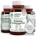 Natural Nutra Evening Primrose Oil Supplement from Faty Acid, Nerve Health, Helps Reduce Skin Blemishes, Balance Body Secretions, Promote Heart Health, Skin Clarity, 500 mg, 90 Softgels