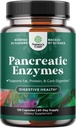 Natures Craft Pancreatin Digestive Enzymes for Digestive Health - Pancreatic Enzymes for Humans with Fat Carb and Protein Women and Men - Protease Amylase & Lipase Digestion -120ct