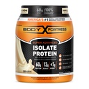 Body Fortress 100% Ultra-Filtered Isolate Protein Powder, Vanilla, 1.5lbs | 60g Protein & 12g BCAAs Per 2 Scoops, Muscle Gain & Recovery, Immune Support with Vitamins C & D