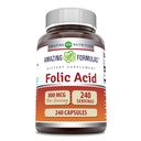 Amazing Formulas Folic Acid (Vitamin B9) 800 Mcg Supplement 