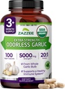 Zazzee USDA Organic Odorless Σκόρδο 20:1 Extract, 5000 mg Δύναμη, 100 Vegan Κάψουλες, 3+ Μήνες Προμήθεια, Τυποποιημένο, Συμπυκνωμένο εκχύλισμα 20X, 100% Χορτοφαγικά, Όλα-Φυσικά, Μη-ΓΤΟ, Κατασκευασμένο στις ΗΠΑ