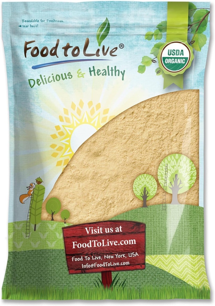 Food to Live - Organic Lion's Mane Mushroom Powder, 8 Pounds - Elevate Your Brain Wellness with Premium, Non-GMO, Natural and Vegan Superfood to Better Focus
