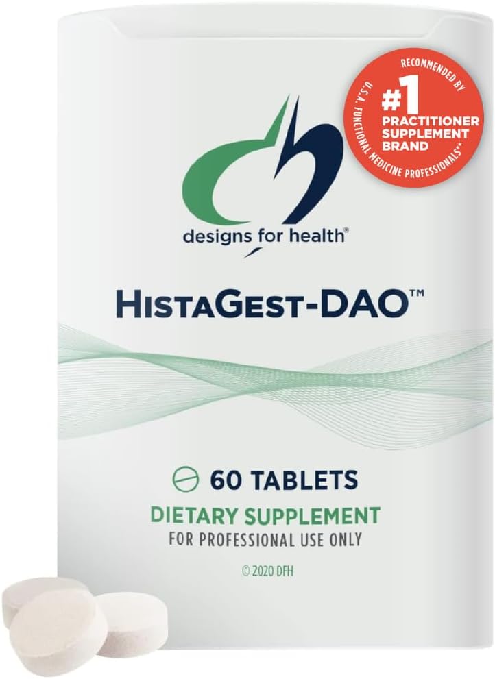 Σχέδια για την Υγεία HistaGest-DAO - Diamine Oxidase DAO Enzyme to Support Digestion of Histamine- Containing Foods - 20.000 HDU DAO Diamine Oxidase Enzymes (60 Gastro- Resiant Tablets)