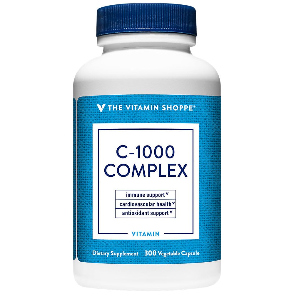 The Vitamin Shoppe C-1000 Complex 1.000MG, Αντιοξειδωτικό που υποστηρίζει την ανοσοποιητική & καρδιοαγγειακή υγεία (300 κάψουλες)