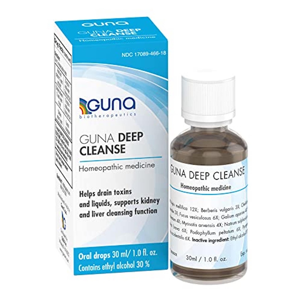 Guna Deep Cleanse Ομοιοπαθητική Όλα τα φυσικά συστημικό καθαρισμό του σώματος, απελευθέρωση τοξίνη, το συκώτι και το νεφρό Υποστήριξη και αποτοξίνωση - 1 ουγγιά