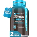 Herbtonics Night Time Burn & Sleep Complex Supports Overnight Metabolism, Stress Relief & Deep Sleep. Includes Melatonin, Valerian and Green Tea – Vegan Bedtime Weight Management (60 Capsules)