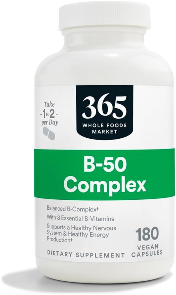 365 από το Whole Foods Market, Vitamin B-50 Complex, Vegan, 180 Κάψουλες