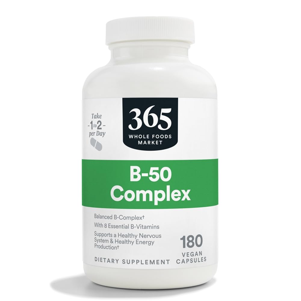 365 από το Whole Foods Market, Vitamin B-50 Complex, Vegan, 180 Κάψουλες