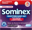 Δισκία Sominex Nighttime Sleep- Aid, Μέγιστη Φόρμουλα Δύναμης, Μία Δόση, Ποικιλία, 16 Αριθμός
