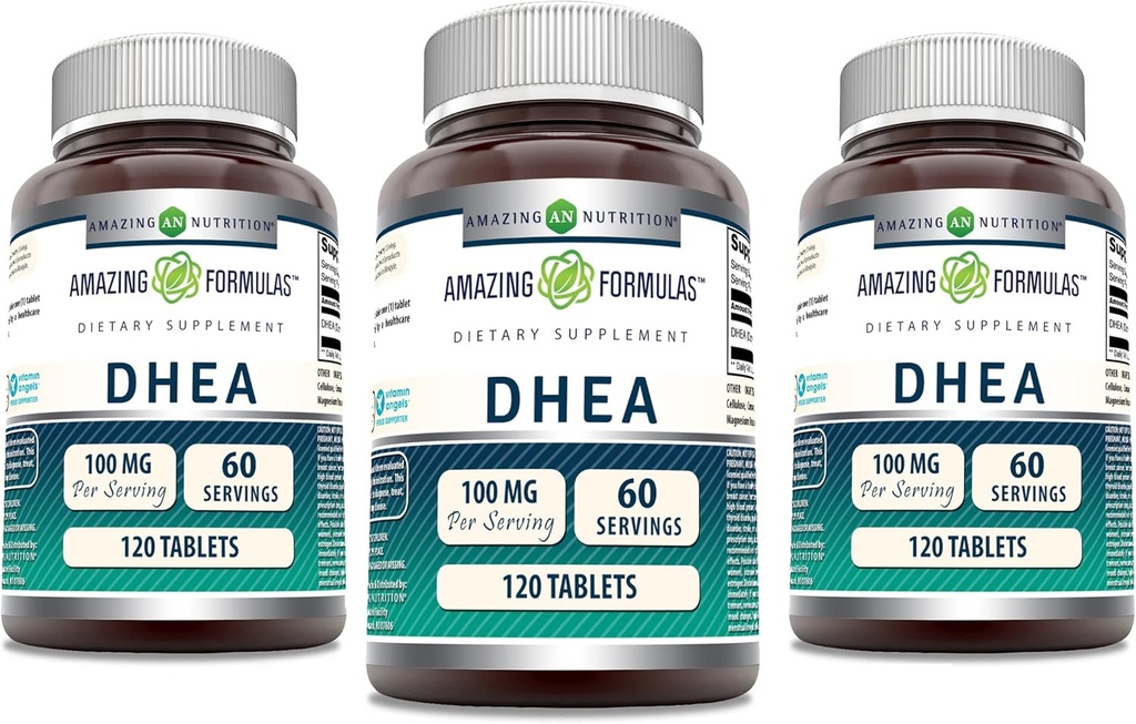 Amazing Formulas DHEA 100mg Per Serving 120 Tablets Supplement 