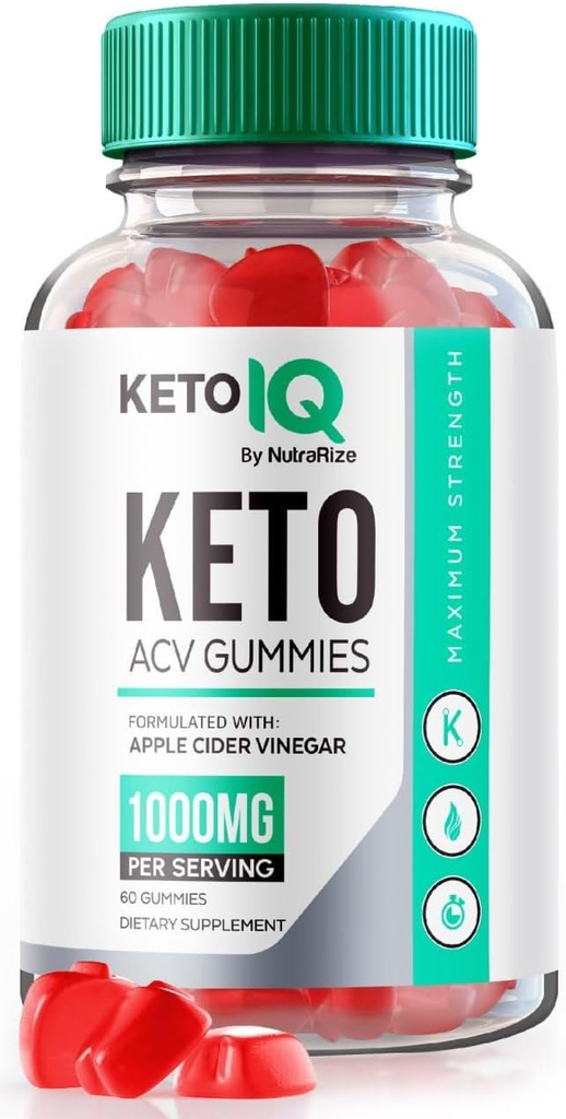 NutraRize Keto IQ ACV Gummies, Advanced Weight Loss, Effective Slimming Gummies, Fast Acting KetoIQ Diet Gummies, Gomitas Reviews (60 Gummies)