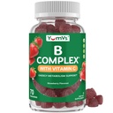B Complex Gummies with Vitamin C – Great Tasting 1 a Day Energy & Nery System Support for Adults – Vegan, Kosher, Non-GMO Vitamin B Complex Gummies with B12, B6, Niacin & Follic Acid – 70 Count