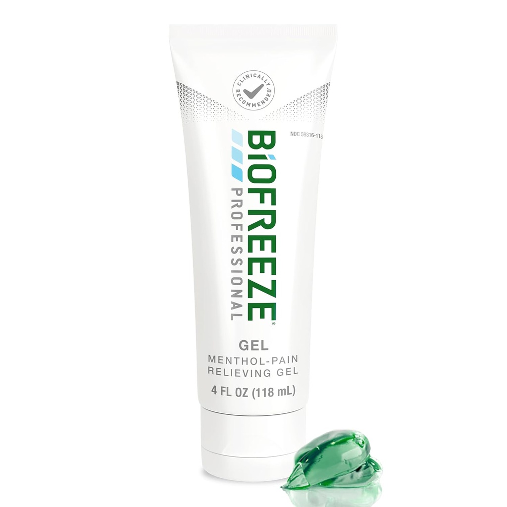 Biofreeze Professional Gel Pain Relief, γόνατο & κάτω οσφυαλγία Reliver, Αρθρίτιδα Πόνος Reliever, έλκος μυών ανακούφιση, λαιμός ανακούφιση, ψύξη κοινή ανακούφιση πόνου, Menthol Gel 4 Fl Oz