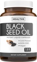 Λάδι Σπέρματος - 120 κάψουλες Softgel Skin Health (Non-GMO & Vegan) Ψυχρό-Pressed Nigella Sativa Παραγωγή Αμιγούς Μαύρου Λάδι Σπέρματος με Βιταμίνη E - 500mg Κάθε, 1000mg ανά 2 κάψουλες Σερβίρισμα
