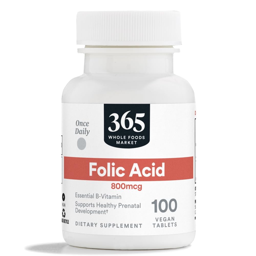 365 από Whole Foods Market, Folic Acid 800 MCG, 100 CT