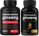 NutraChamps Complete Ginseng Duo - Η ολοκληρωμένη ενέργεια, Focus & Stamina υποστήριξη Bundle – Ginseng Gold & Korean Red Panax Ginseng