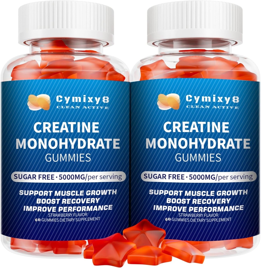 Μονοένυδρη κρεατίνη Gummies για άνδρες & γυναίκες 120Count