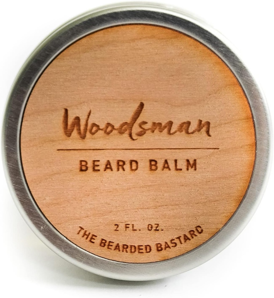 TBB Woodsman Beard Balm for Men | Tame & Style Your Beard | Beard Conditioner with Shea Butter, Jojoba Oil, Argan Oil | Cedar Scent (2 Oz.)