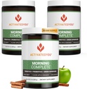 ACTIVATEDYOU Πρωϊνό Ολοκληρωμένο Καθημερινή Wellness Πράσινοι Superfood Drink Mix για Gut Health w/Prebiotics, Προβιοτικά, Αντιοξειδωτικά, Πράσινα Superfoods, 10 δισεκατομμύρια CFUs (3 Pack, Apple Cinnamon)