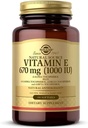 Solgar Vitamin E 670 mg (1000 IU), 180 Softgels - Φυσικό Αντιοξειδωτικό, Δερμάτινο & Ανοσοποιητικό Σύστημα Υποστήριξη - Φυσικώς-Πηγή Βιταμίνη E - Χωρίς γλουτένη, Χωρίς γαλακτοκομικά - 180 Σερβιέτες