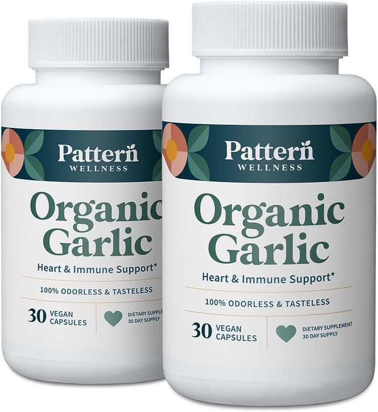 Odorless Organic Σκόρδο – 1000mg – Ανοσοποιητική, Κυκλοφορητική & Καρδιολογική Υποστήριξη για την Υγεία – Μη ΓΤΟ & Χωρίς Γλουτένη – 60 Κάψουλες Vegan
