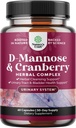 D Μαννόζη με Cranberry συμπλήρωμα - Poent D Mannose 1000mg κάψουλες για την άμυνα των νεφρών Υποστήριξη & Καθαριότητα και ούρα Φυλλαδική υγεία για γυναίκες & άνδρες - Συμπλήρωμα για την υγεία της ουροδόχου κύστης για ενήλικες - 60 Count