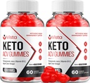 (2 Pack) Vista Keto ACV Gummies - Advanced Formula Vista Keto Plus ACV Gummies Apple Cider Vinegar Vista ACV Dietary Supplement Men Women (120 Gummies)