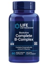 Επέκταση ζωής BioActive Πλήρης B-Complex, υποστήριξη καρδιάς, εγκεφάλου και νεύρων, υγιής ενέργεια, Μεταβολισμός, Complex B Complex, 60 κάψουλες χορτοφάγων