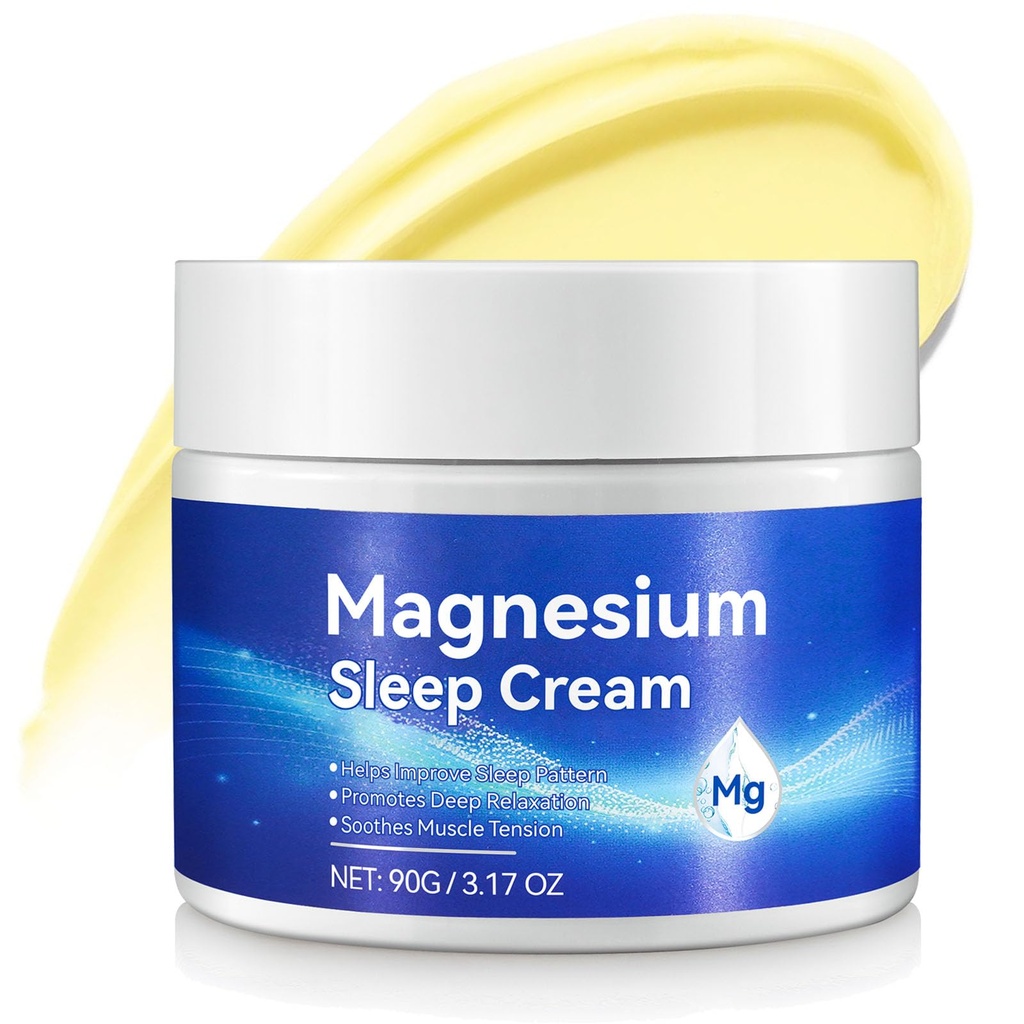 Generic Premium Κρέμα Μαγνησίου για τον Ύπνο 3.17 Oz, Κρέμα Μαγνησίου Topic Ασφαλές και εύκολο στην απορρόφηση, Γρήγορο Ξύρισμα χωρίς υπολείμματα, Απαλό στο δέρμα, Μπλε