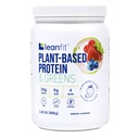 Πρωτεΐνη με βάση το φυτό LeanFit & Πράσινα, Φυσικό μούρο, 20g Πρωτεΐνη, 19 μερίδες, 1,25 λίρες Tub