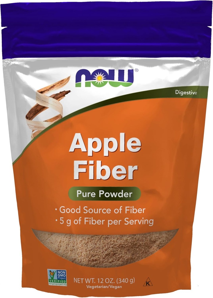 NOW Συμπληρώματα, Pure Apple Fiber σκόνη με Apple Pectin, Μη ΓΤΟ έργο Επαληθευμένο, 12-Ounce