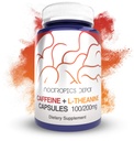 Nootropics Depot Caffeine L-Theanine Capsules | 180 Pills | Contains 100mg of Caffeine and 200mg of L-Theanine | Brain Booster | Energy Supplement | Increase Mental Focus + Alertness |