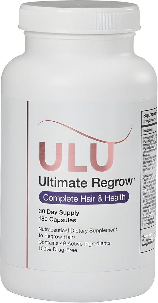 Ultimate Regrow Multivitamin: Προάγει την ανάπτυξη των μαλλιών, το δέρμα, & Nails Υγεία - 180 κάψουλες (30-Day Supply)