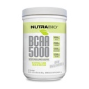 NutraBio BCAA 5000 Σκόνη - Ζυμωμένη διακλαδισμένη αλυσίδα Αμινοξέα για την ανάπτυξη των μυών & την αποκατάσταση - Φυσικές Γεύσεις, γλυκαντικά, και χρωματισμός, Vegan, Χωρίς γλουτένη - χωρίς γεύση, 60 εξυπηρετούν