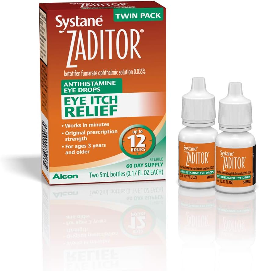 Zaditor Αντιισταμινικές σταγόνες ματιών, Twin Pack, 5-mL κάθε