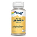 Solaray Yeast Free Selenium 200mcg, κάψουλες σεληνίου για υγιή λειτουργία θυρεοειδούς & ανοσοποιητική υποστήριξη, συμπλήρωμα υψηλής απορρόφησης, Vegan, 90 σερβιέτες, 90 VegCaps