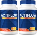 rize labs (2 Pack) Κάψουλες Actiflow, Actiflow Advancedl συμπλήρωμα για τη βελτίωση της ευεξίας, Actiflow Μέγιστη δύναμη Formula, Actiflow Prostate Heath Κριτικές (120 κάψουλες)