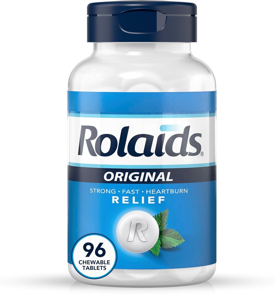 Rolaids αρχικό αντιόξινο δύναμη, 96 Μασώμενα δισκία, άρωμα μέντα, αρχική αντοχή ανακούφιση από εγκαύματα